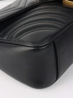 Gucci Black Small Marmont Shoulder Bag.