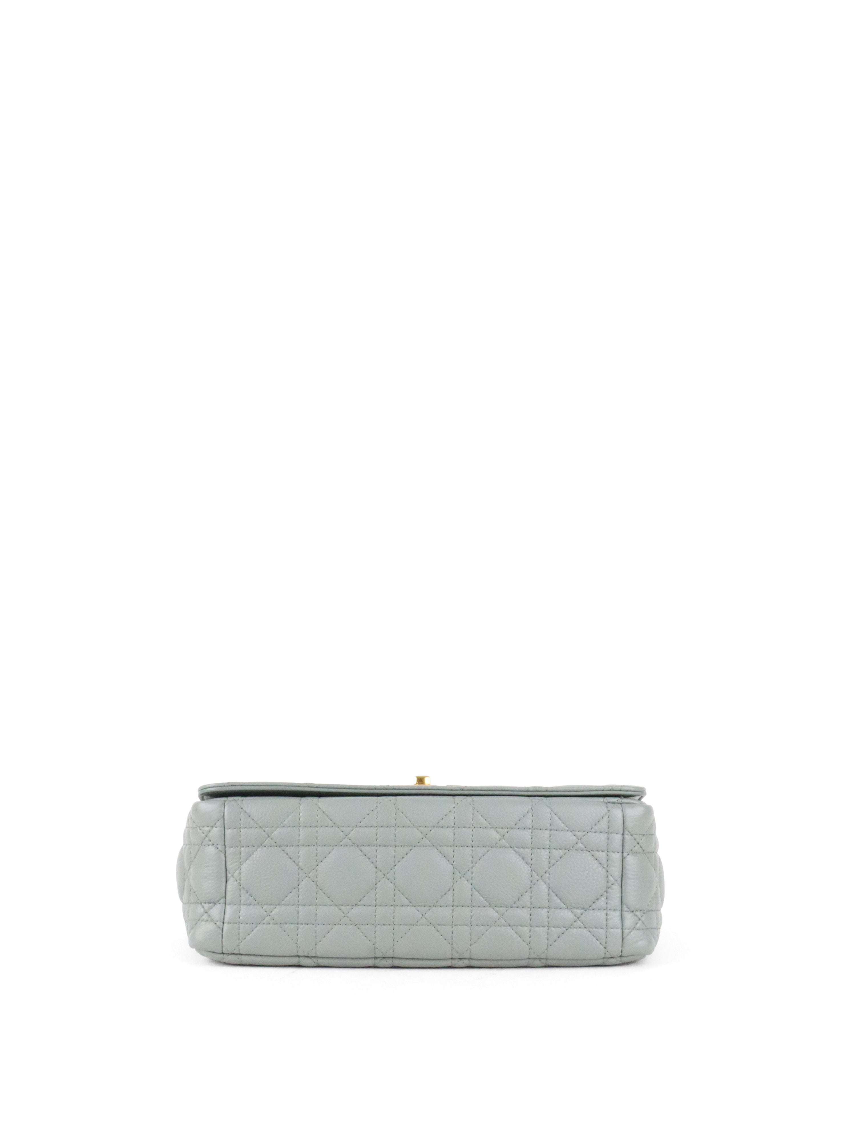 Dior Medium Stone Grey Cannage Caro Bag