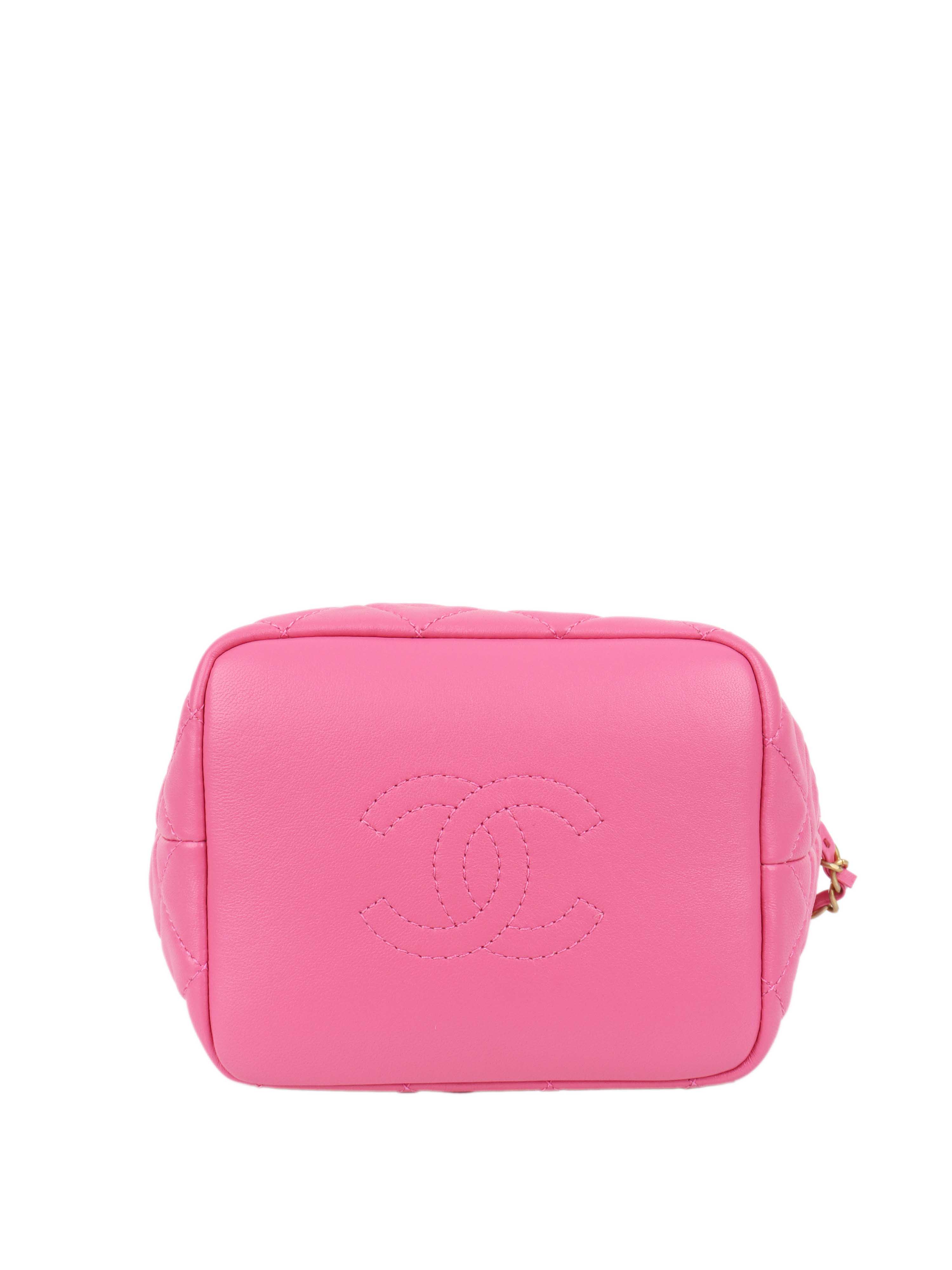 Chanel 20S Small Quilted Hobo bag Lambskin Pink GHW.