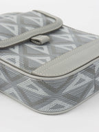 Dior Silver 'Hit The Road' Vertical Crossbody Pouch.