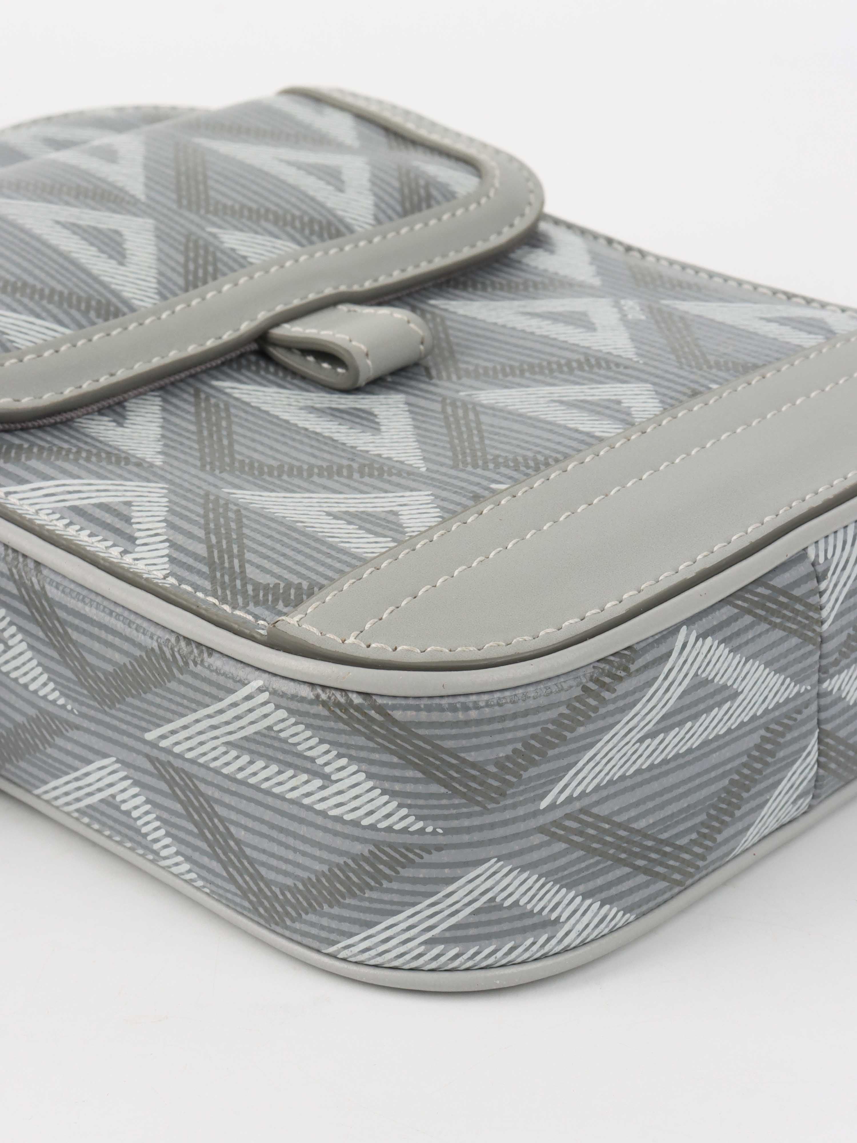 Dior Silver 'Hit The Road' Vertical Crossbody Pouch.