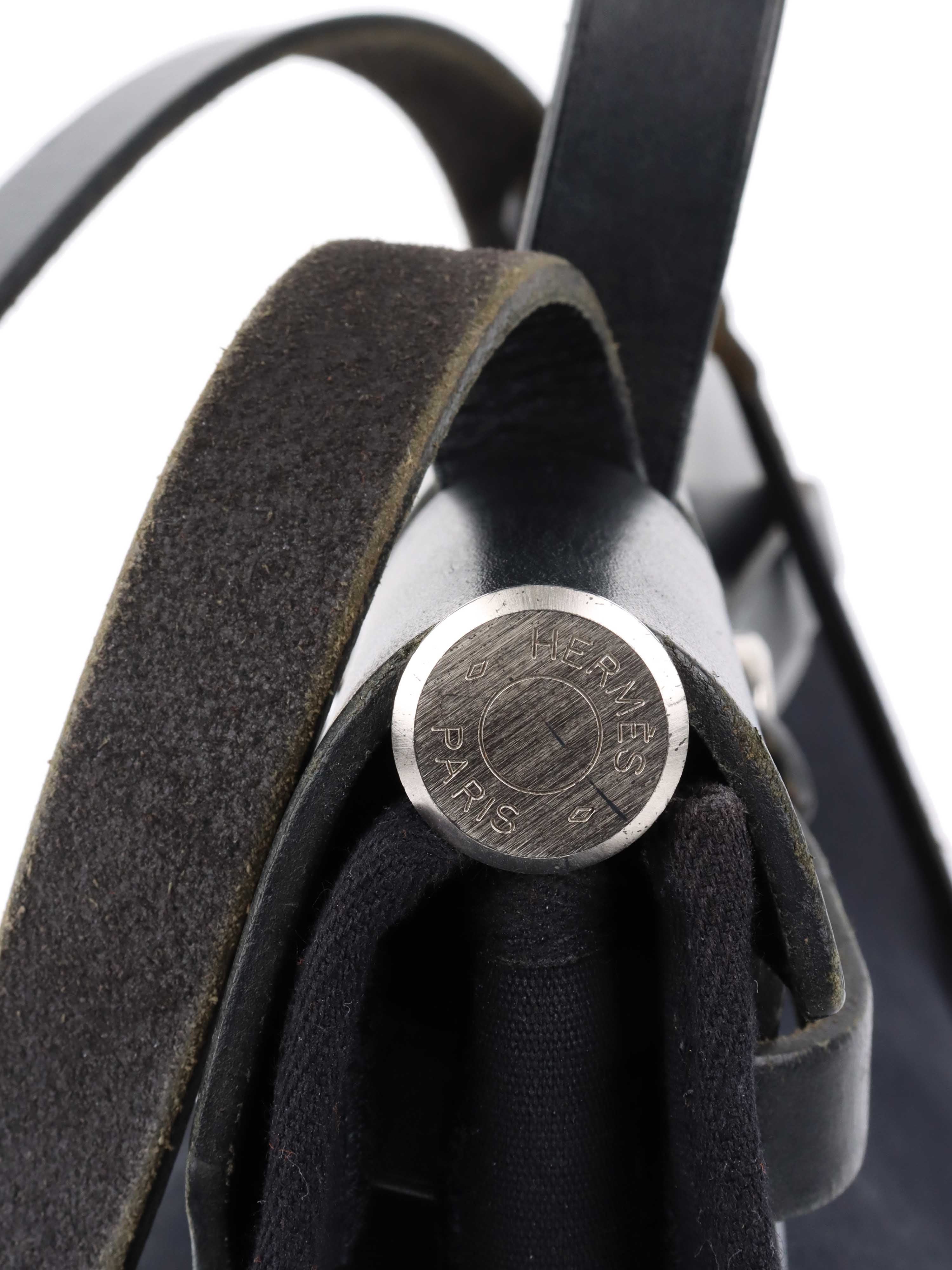 Hermes Vintage Black Herbag Stamp H 2004.