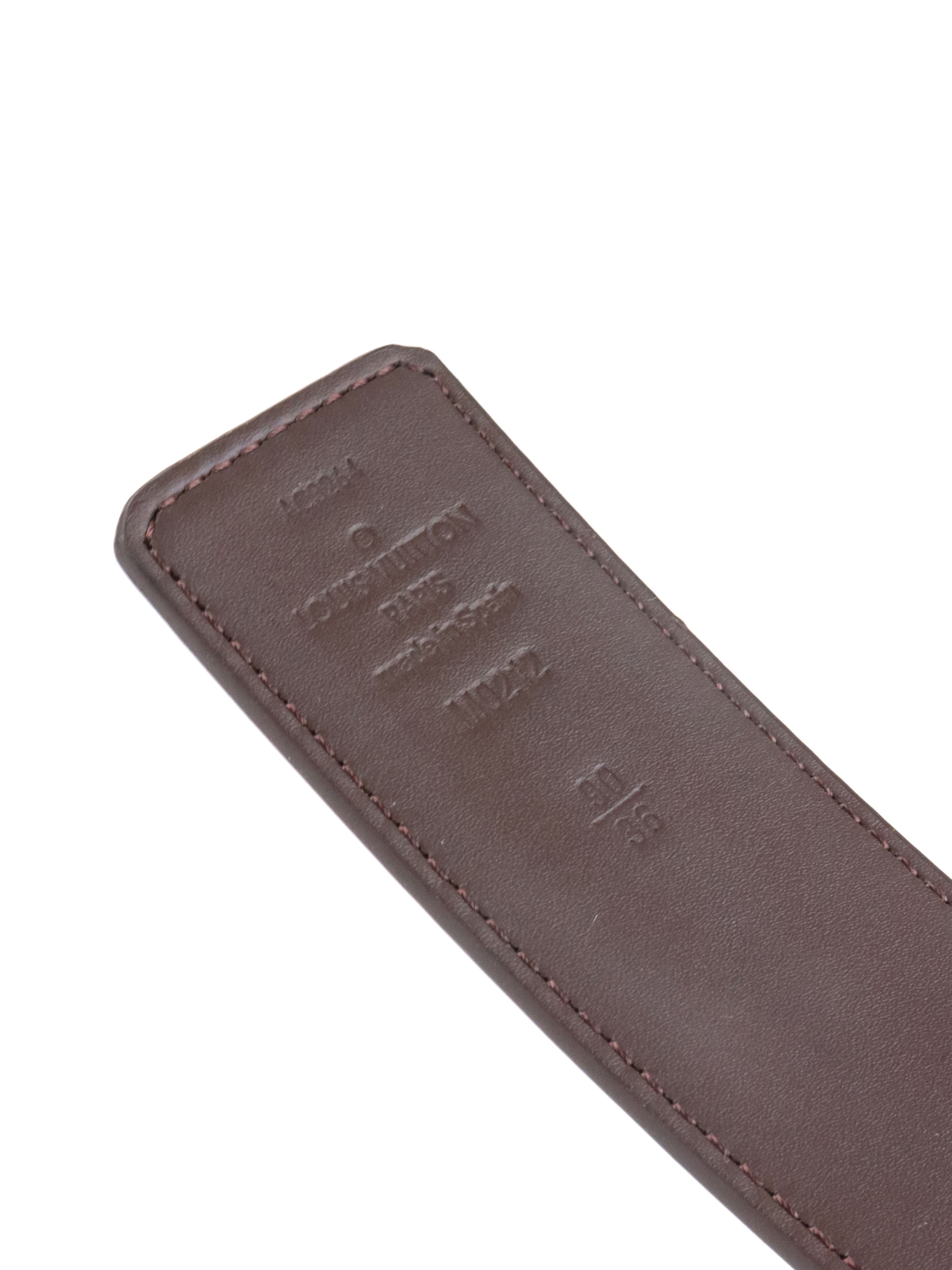 Louis Vuitton Damier Ebene LV Initiales 35mm Reversible Belt