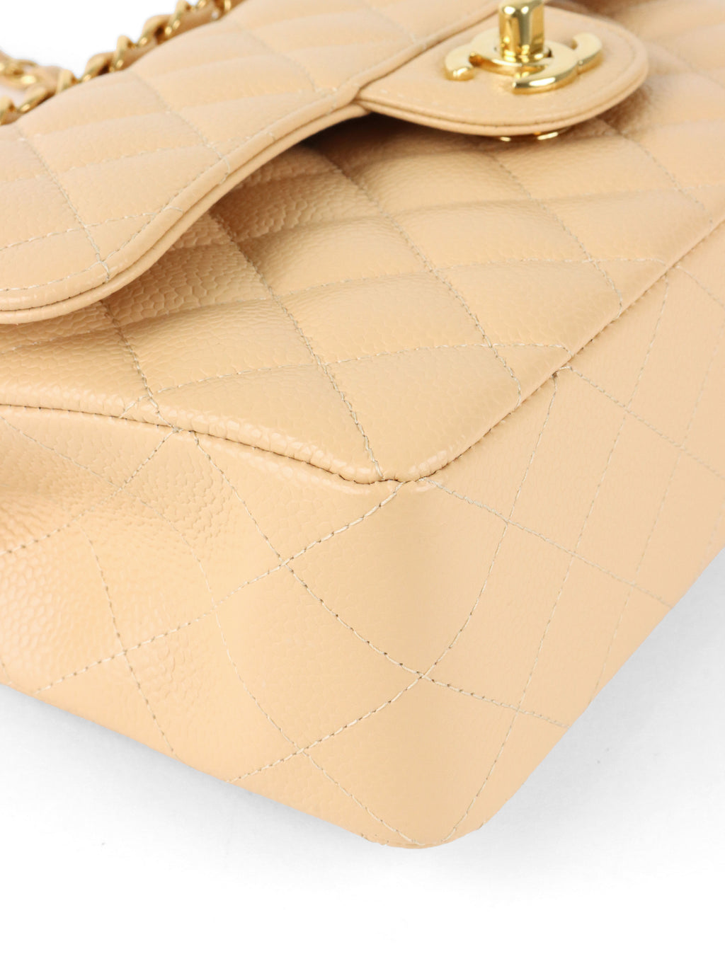 Chanel Small Beige Caviar Classic Flap