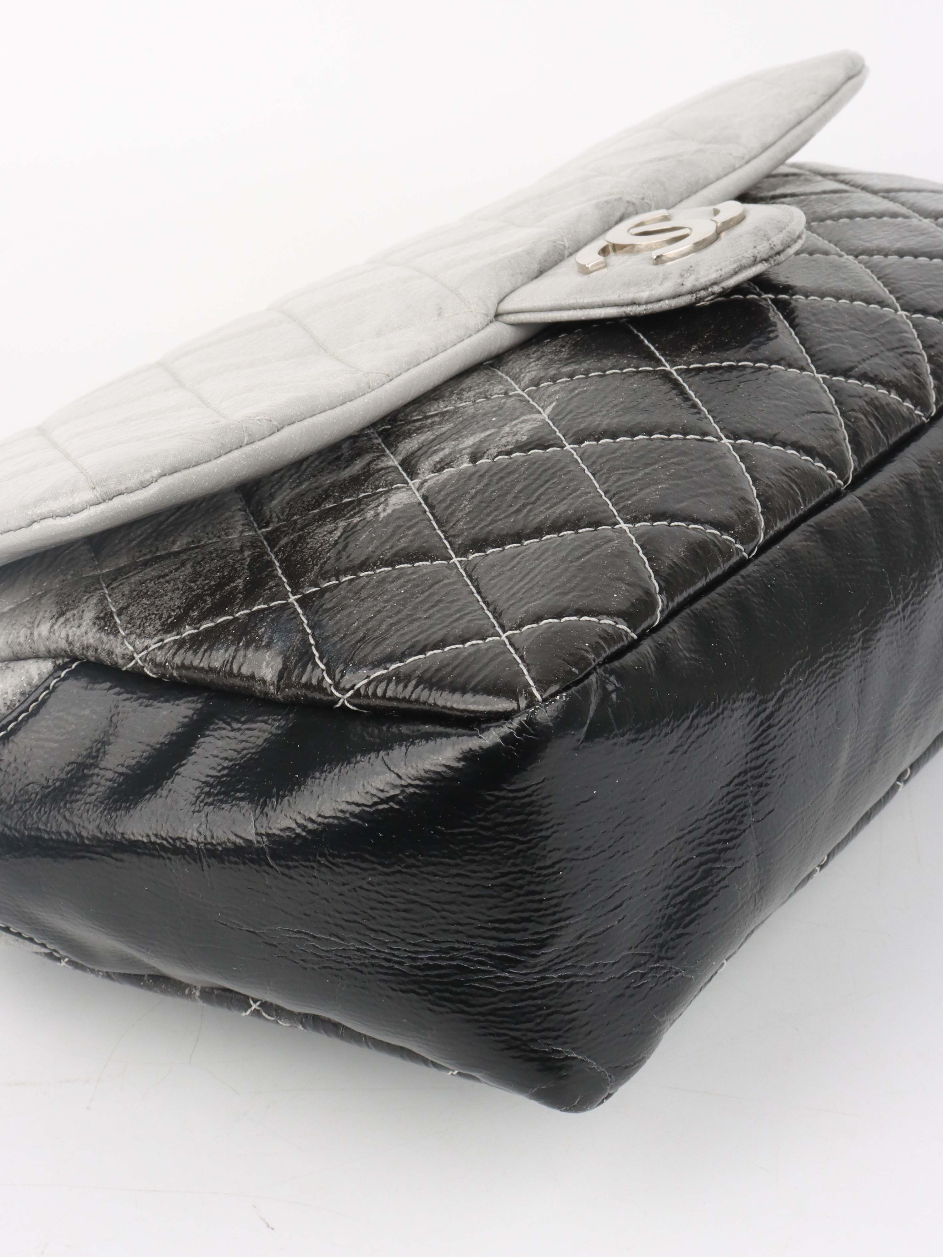 Chanel Melrose Degrade Jumbo Flap Bag SHW