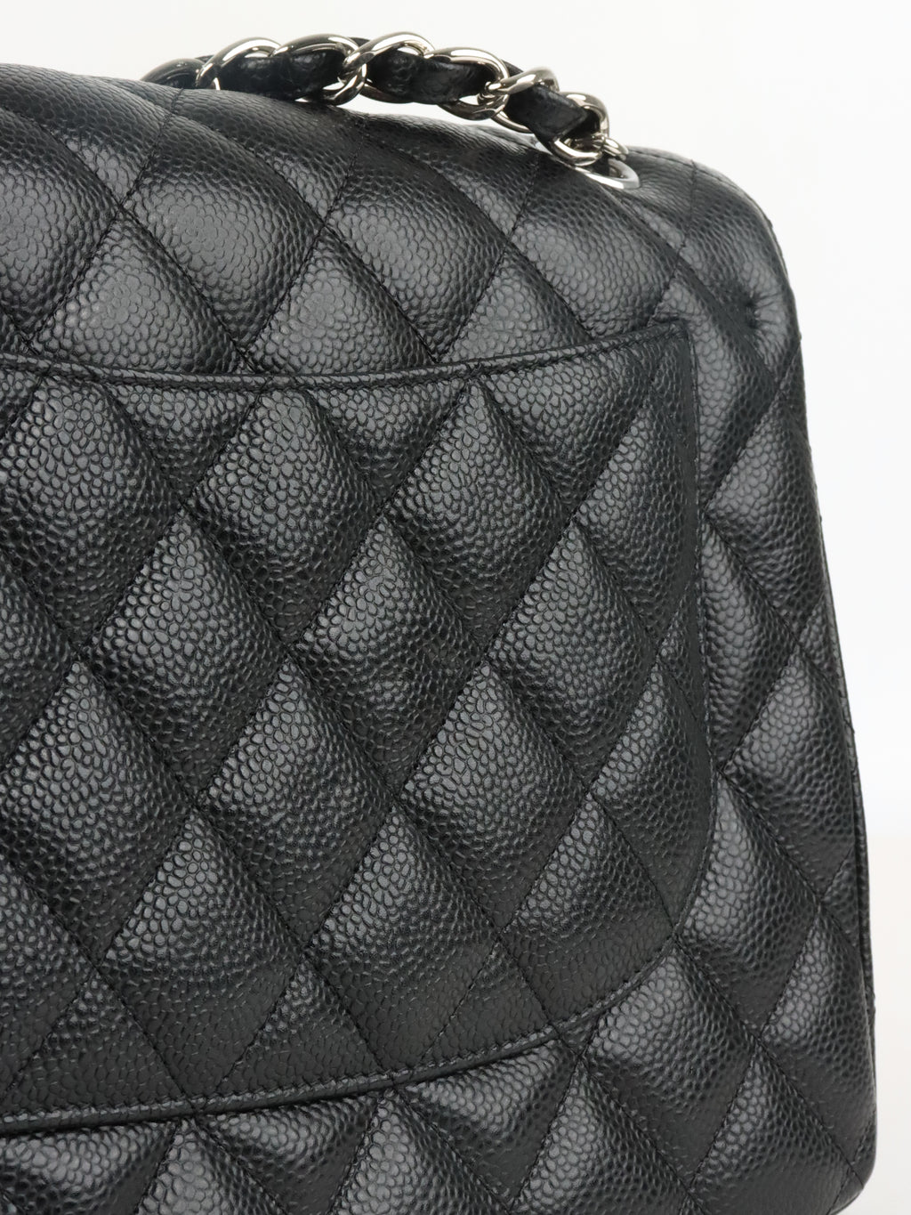 Chanel Black Caviar Jumbo Classic Flap SHW