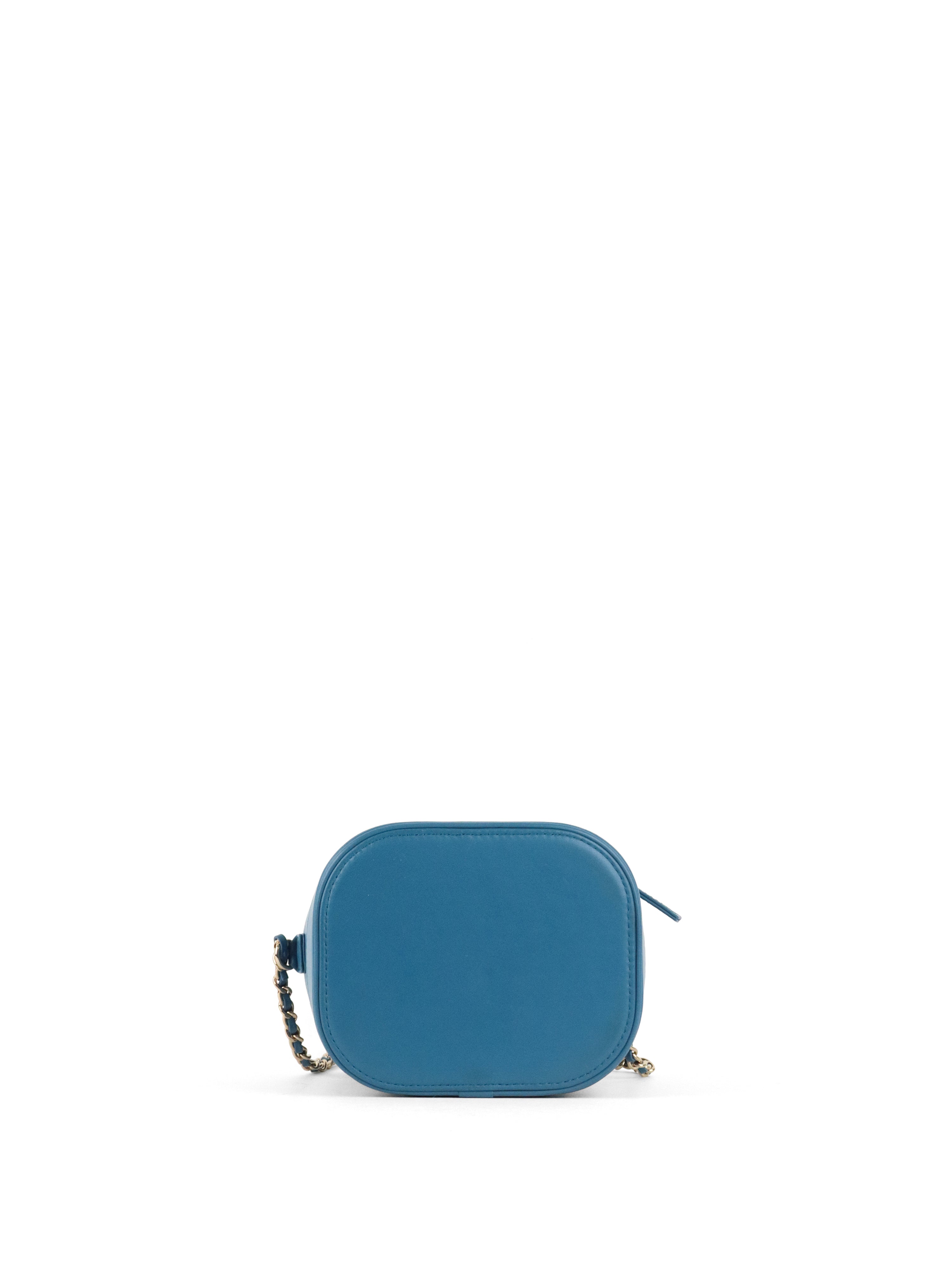 Chanel Blue CC Mania Vanity Case