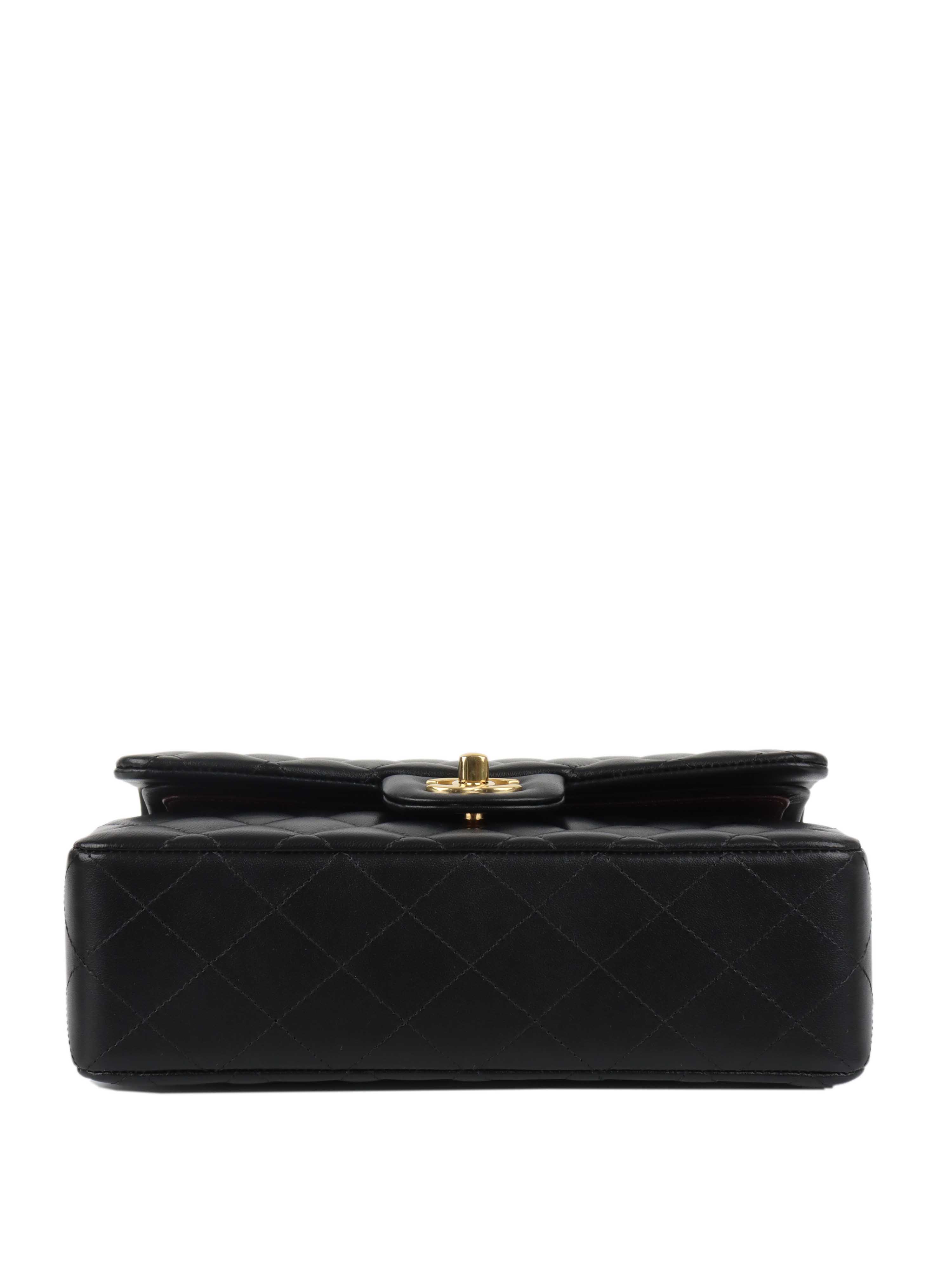 Chanel Small Black Lambskin Classic Flap.