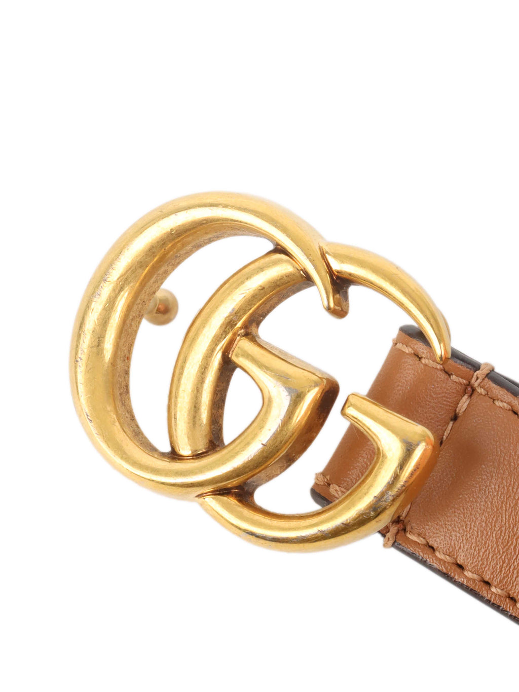 Gucci Brown GG Marmont Thin Belt.