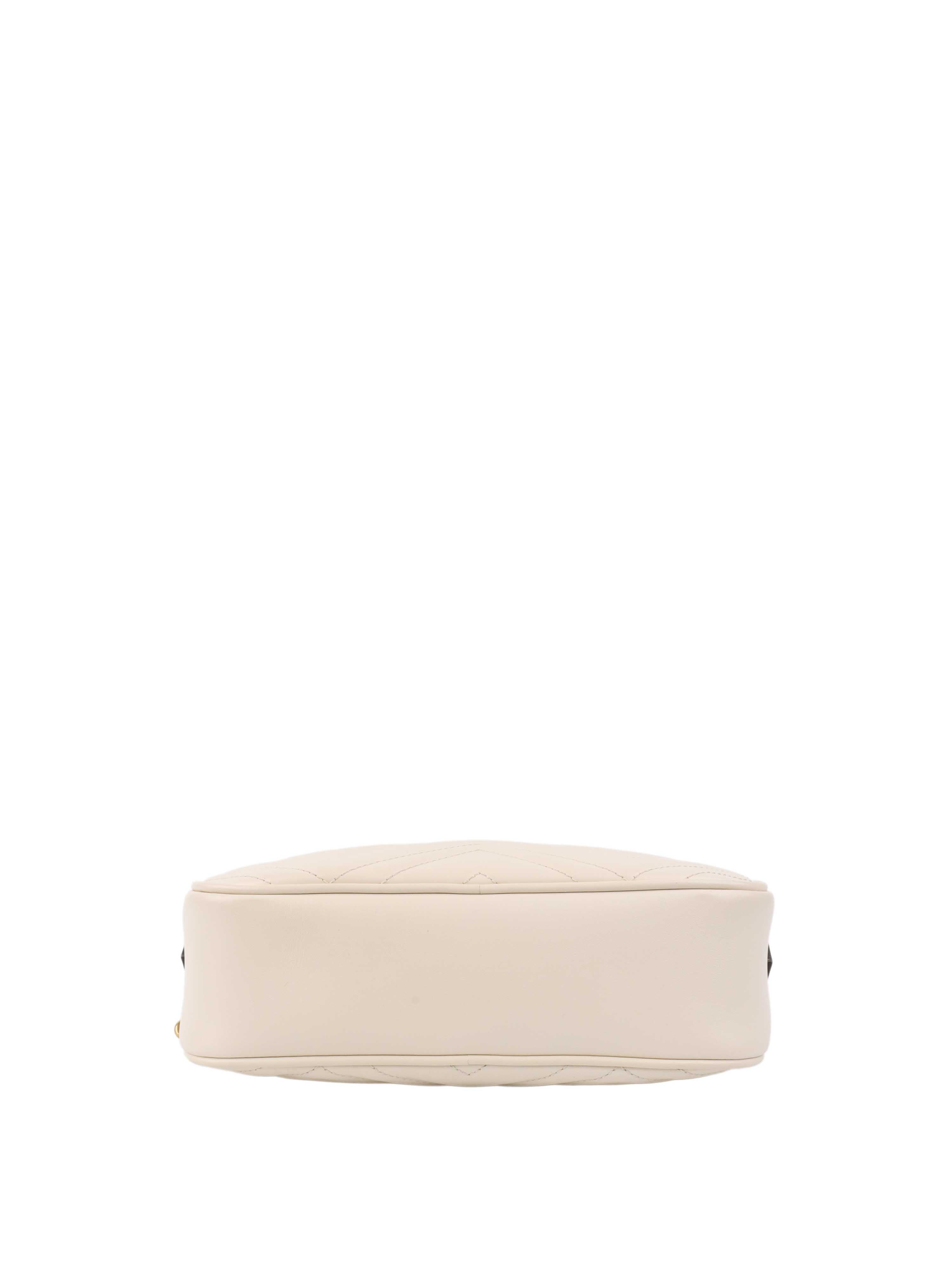 Gucci Small White Marmont Camera Bag