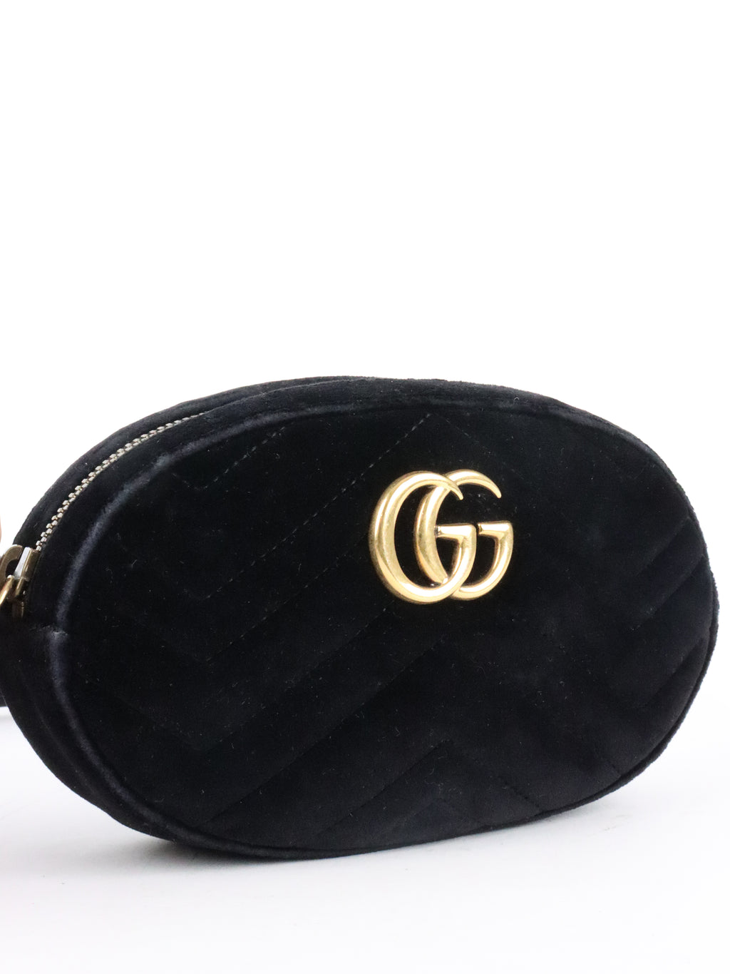 Gucci Black Velvet Belt Bag