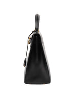 Hermes Vintage Black Box Kelly 32 Bag.