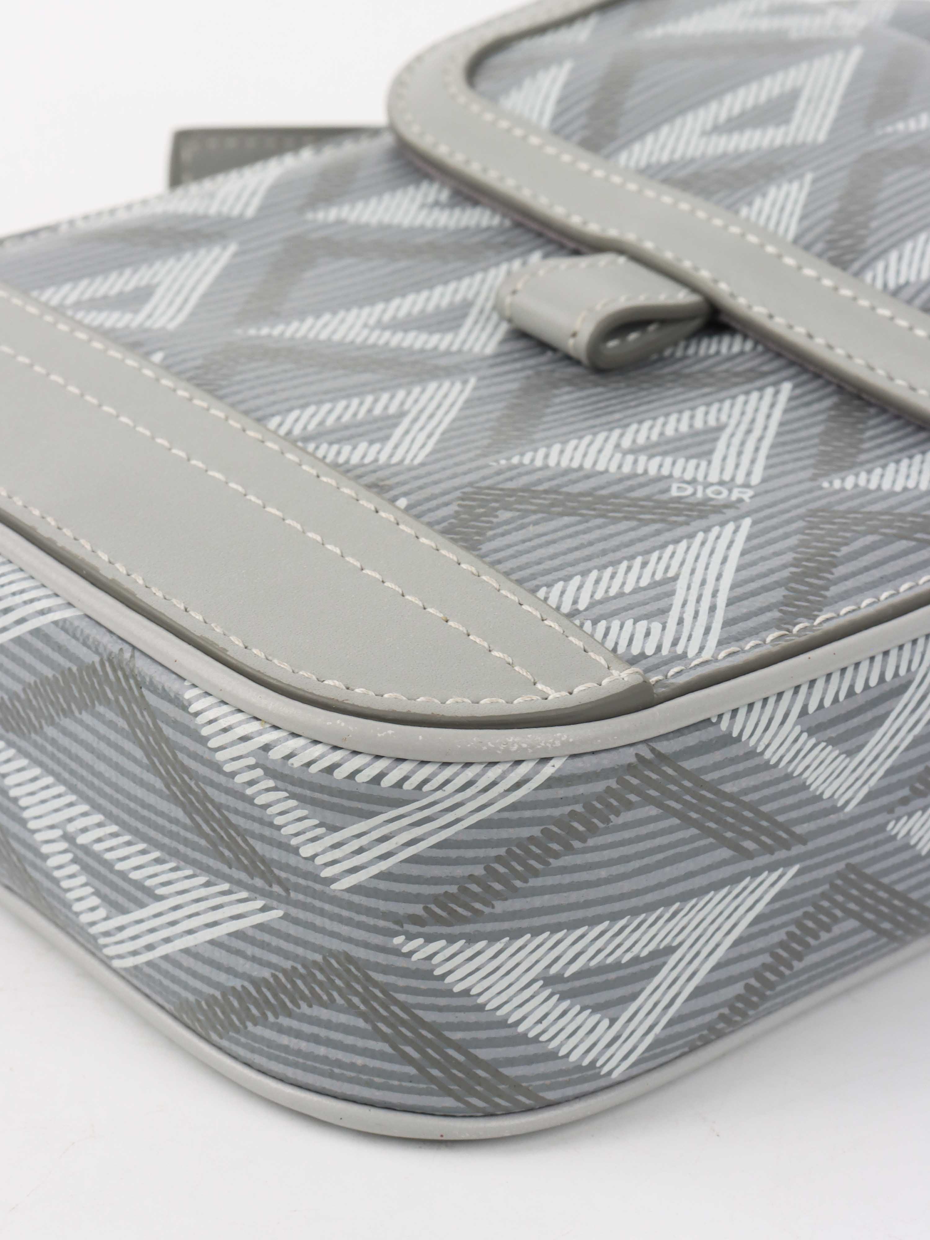 Dior Silver 'Hit The Road' Vertical Crossbody Pouch.