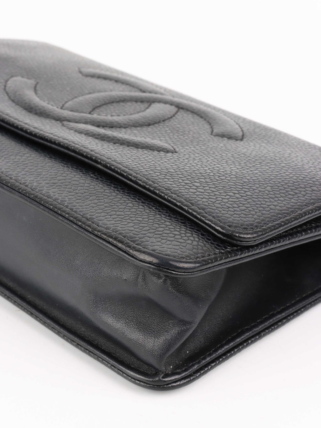Chanel Black Caviar Wallet on Chain.