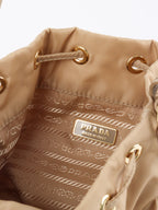 Prada Beige Nylon Re-Edition 1978 Bucket Bag.
