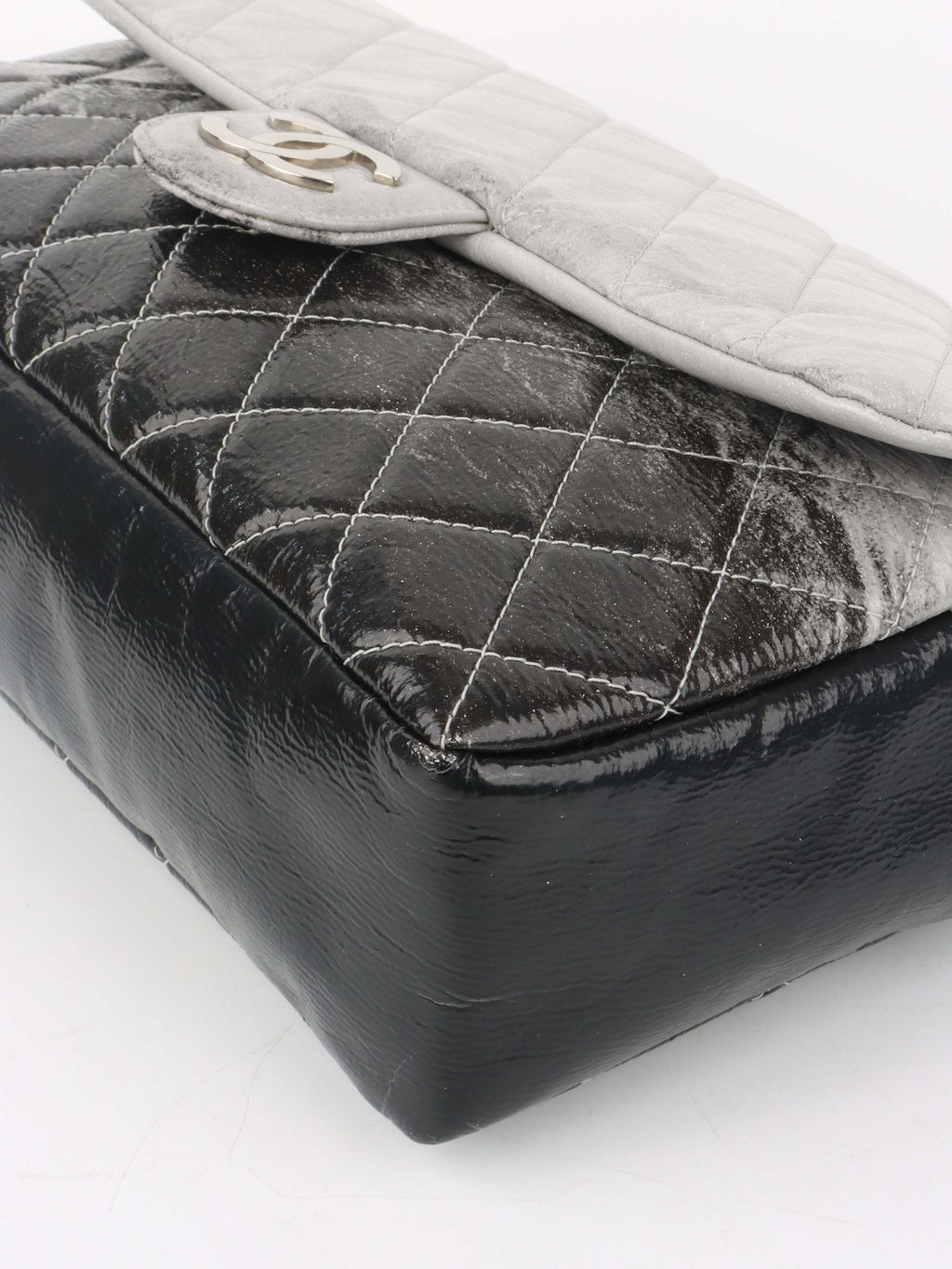 Chanel Melrose Degrade Jumbo Flap Bag SHW