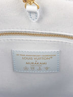 Louis Vuitton x Takashi Murakami OnTheGo PM Washed Blue Monogram Empreinte Leather.
