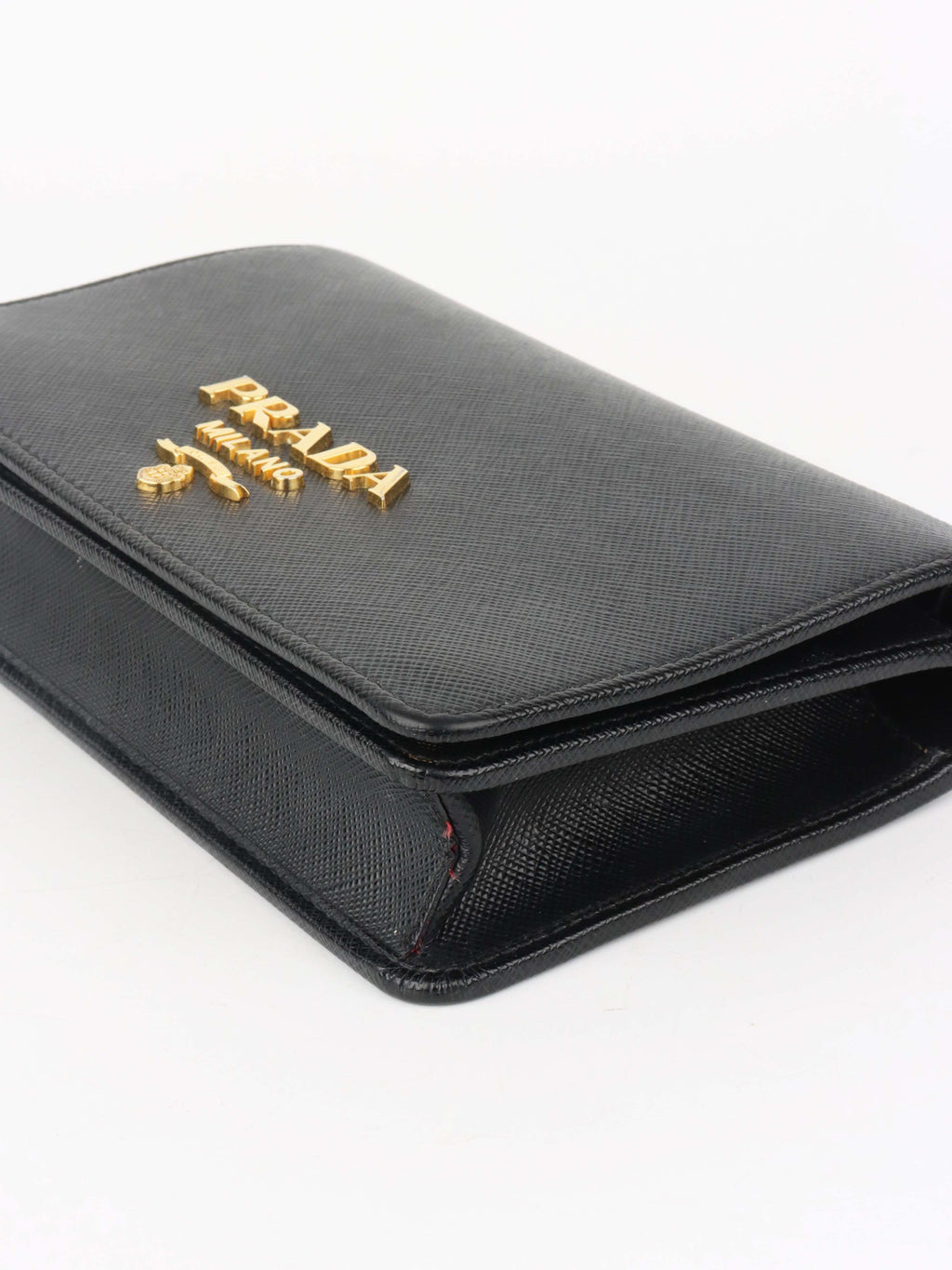 Prada Black Mini Saffiano Leather Bag.