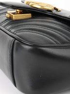 Gucci Black Mini Marmont Shoulder Bag.