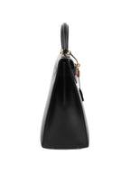 Hermes Vintage Black Box Kelly 32 Bag.