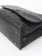Chanel Black Lambskin 2016 Two - Way Bag SHW.