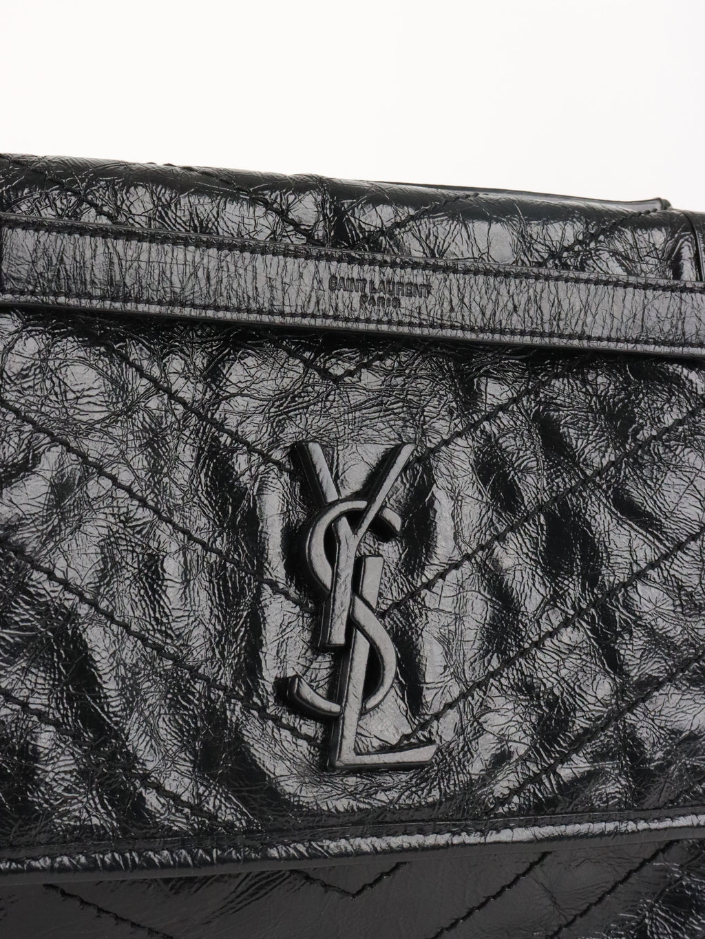 Saint Laurent Black Vintage Leather Medium Nikki Bag