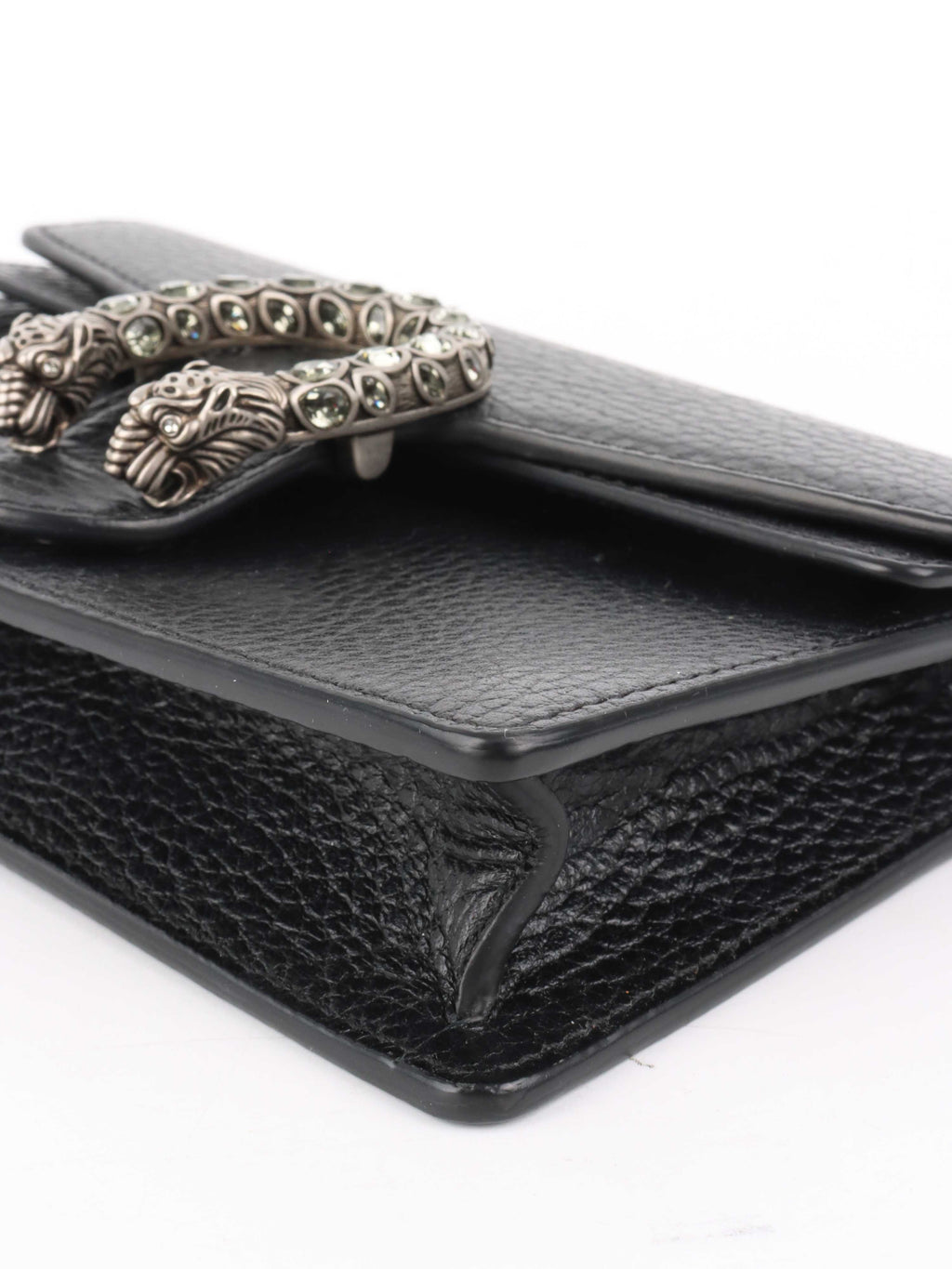 Gucci Black Super Mini Dionysus Bag.