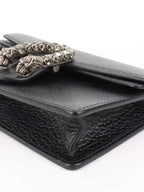 Gucci Black Super Mini Dionysus Bag.