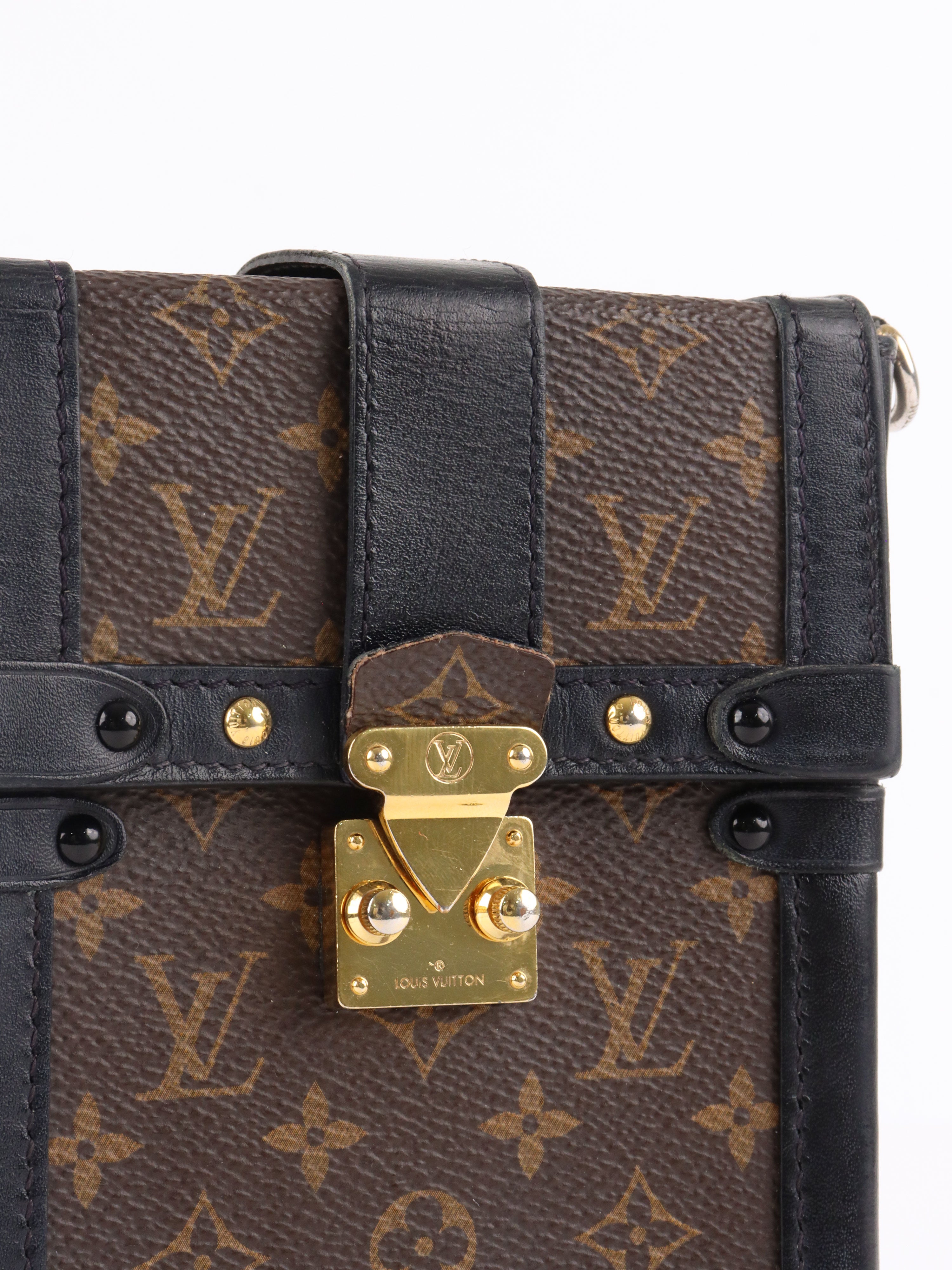 Louis Vuitton monogram Vertical Trunk Pochette.