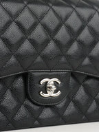 Chanel Black Caviar Jumbo Classic Flap SHW