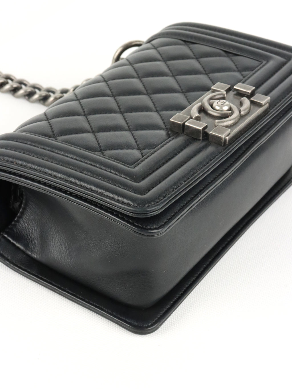 Chanel Black Caviar Boy Wallet On Chain GHW