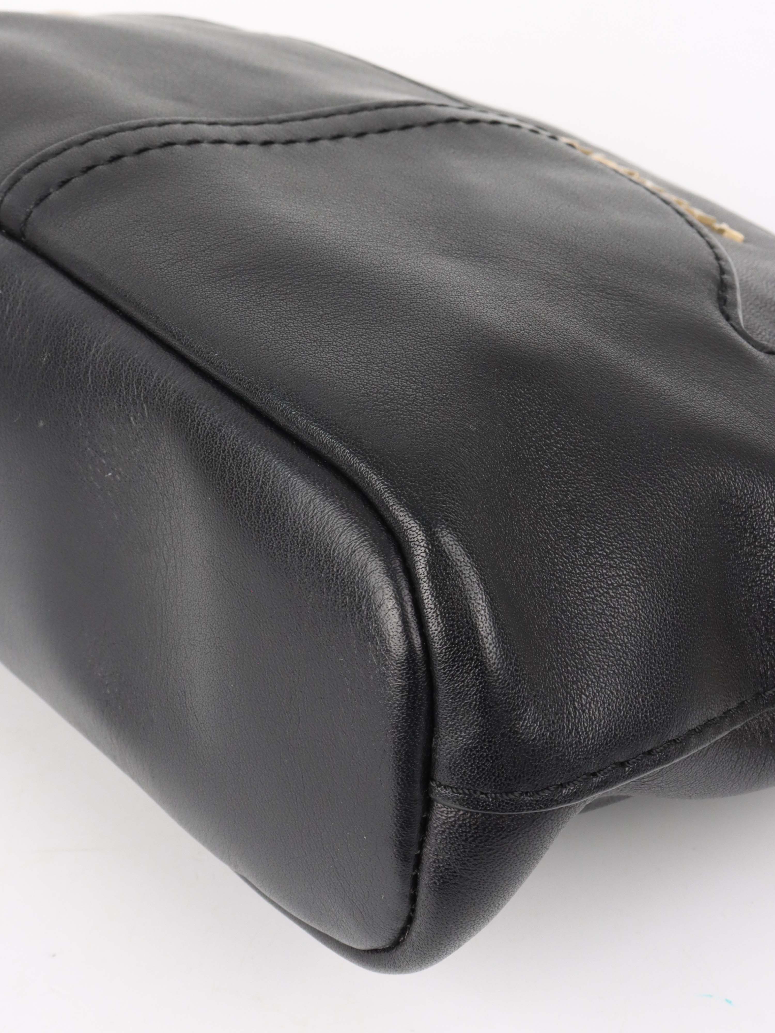 Givenchy Vintage Black Leather Crossbody Bag.