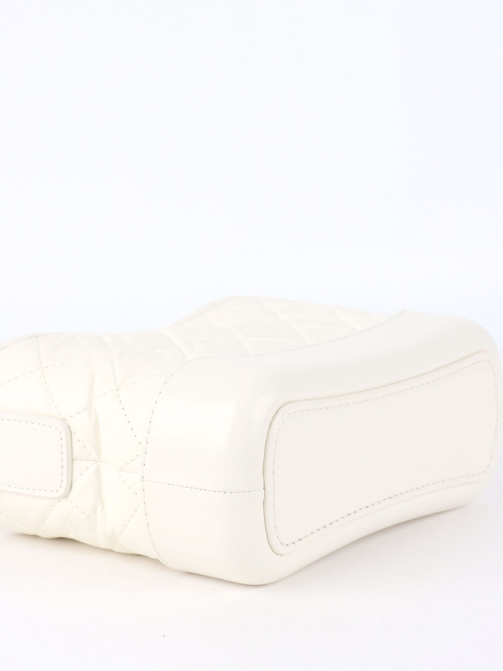 Chanel Small All White Aged Calfskin Gabrielle Bag
