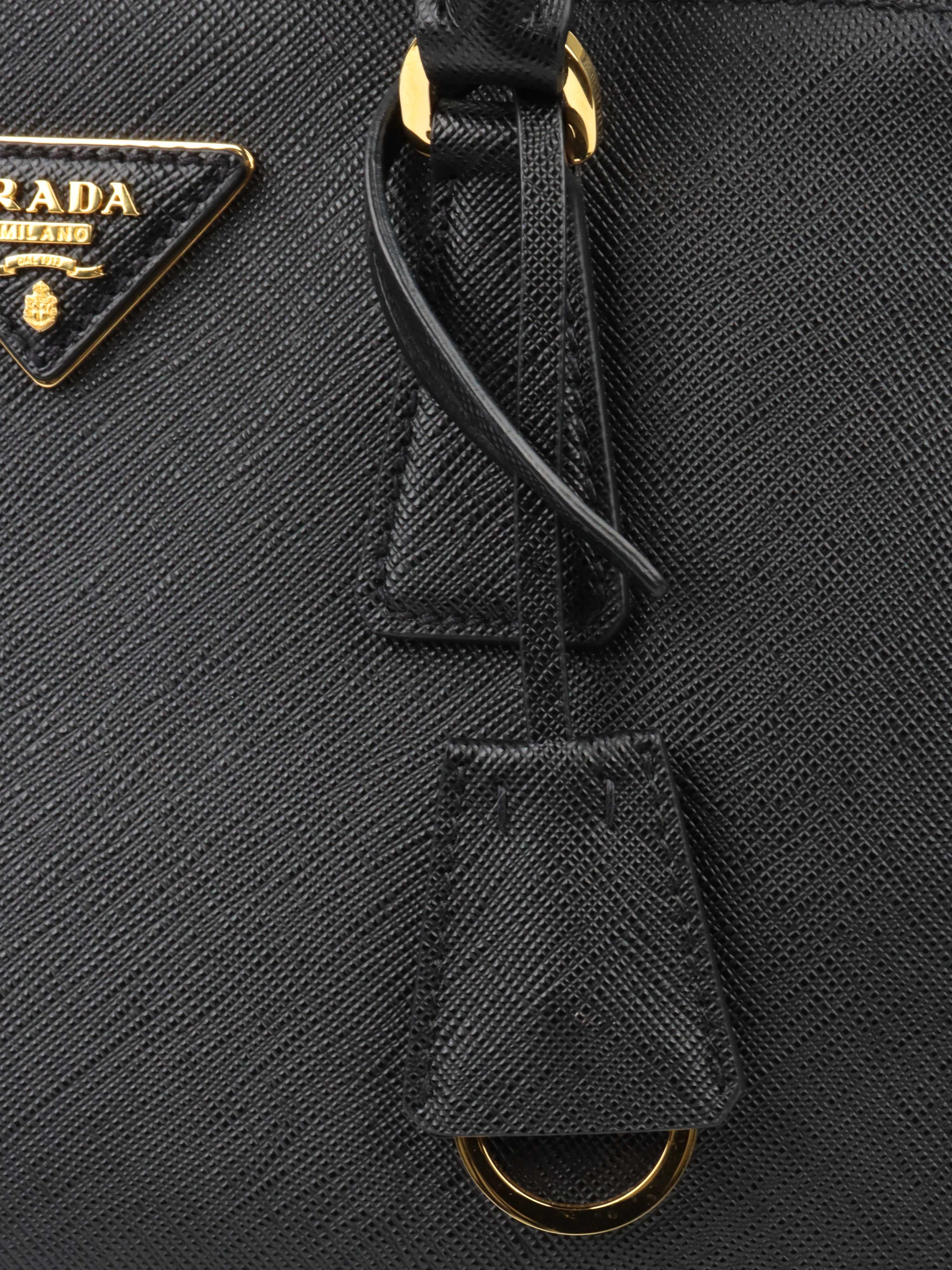 Prada Small Black Galleria Bag.