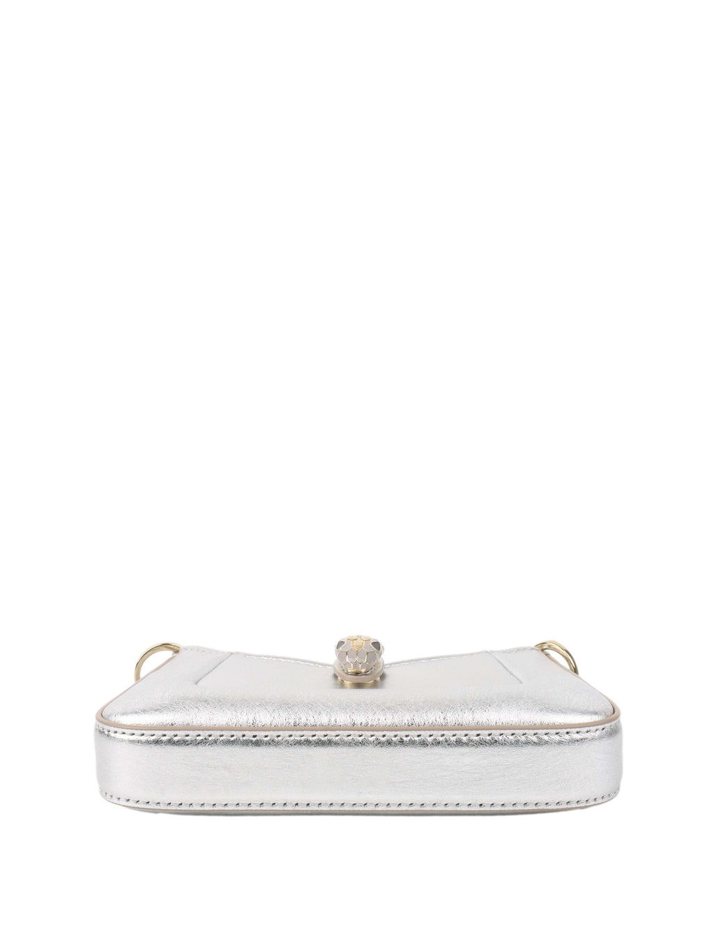 Bvlgari Metallic Silver mini Serpenti Shoulder Bag.