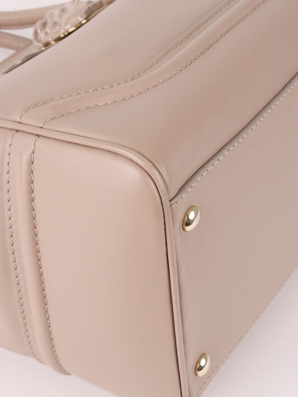 Versace Nude Leather Palazzo Empire Tote