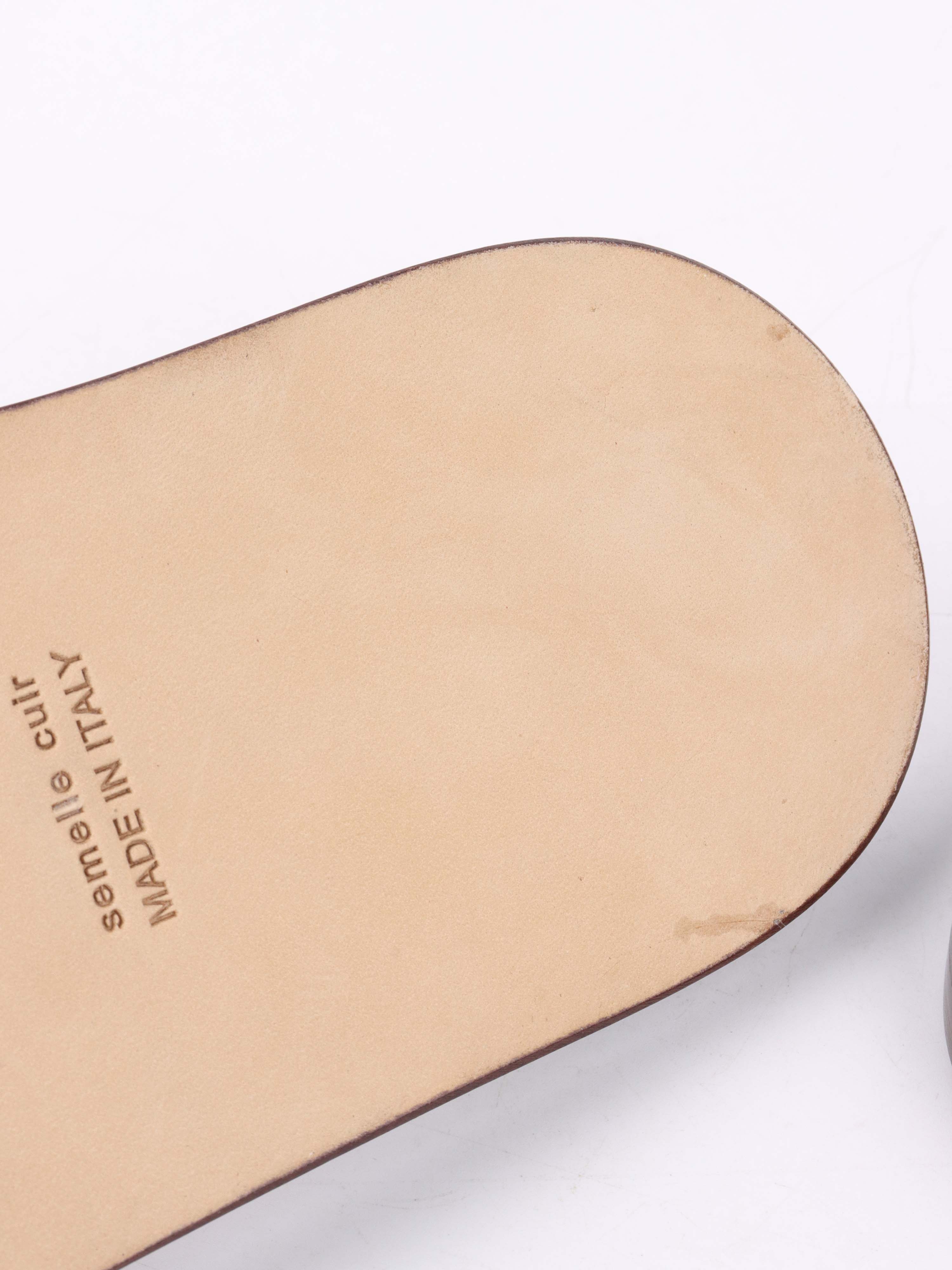 Hermes Marron Glaise Izmir Sandals.