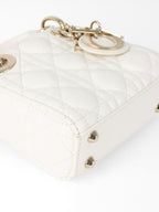 Dior White Micro Lady Dior Bag.