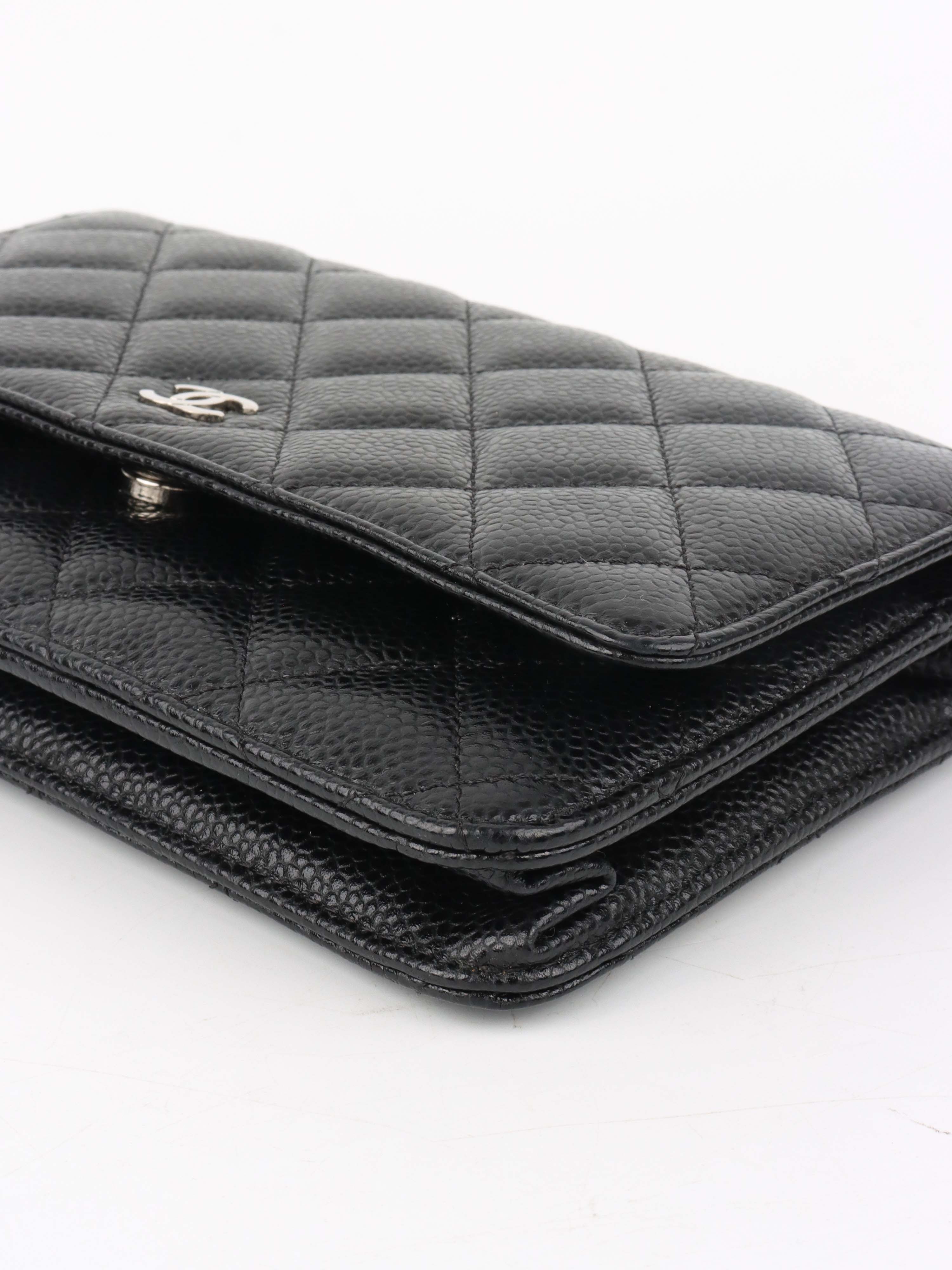 Chanel Caviar Black Wallet on Chain SHW.