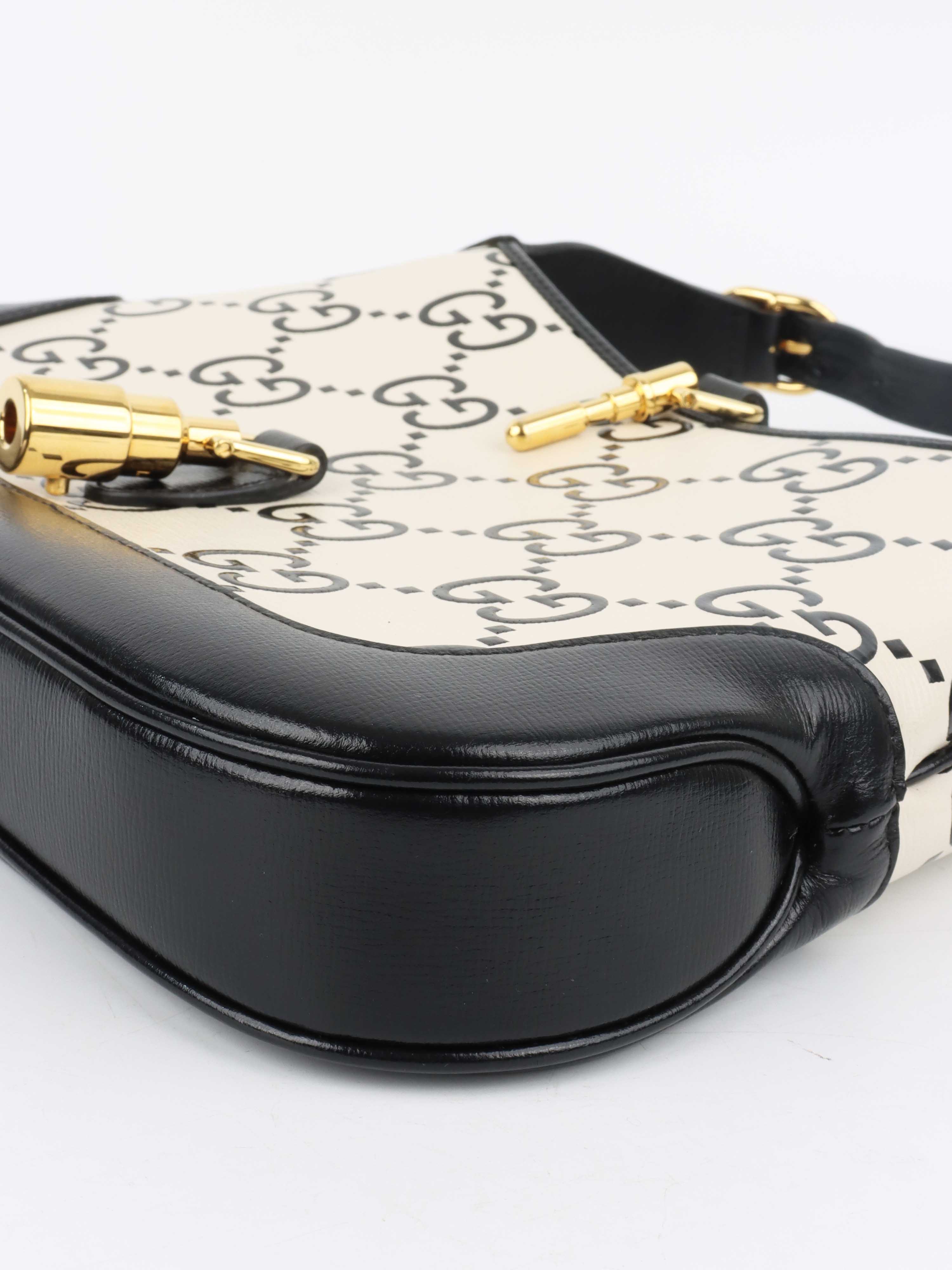 Gucci Azelea Small Black and White Jackie Bag.