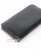 Louis Vuitton Electric Black Patent Long Epi Zippy Wallet