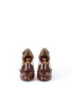 Chloe Brown Leather Heels
