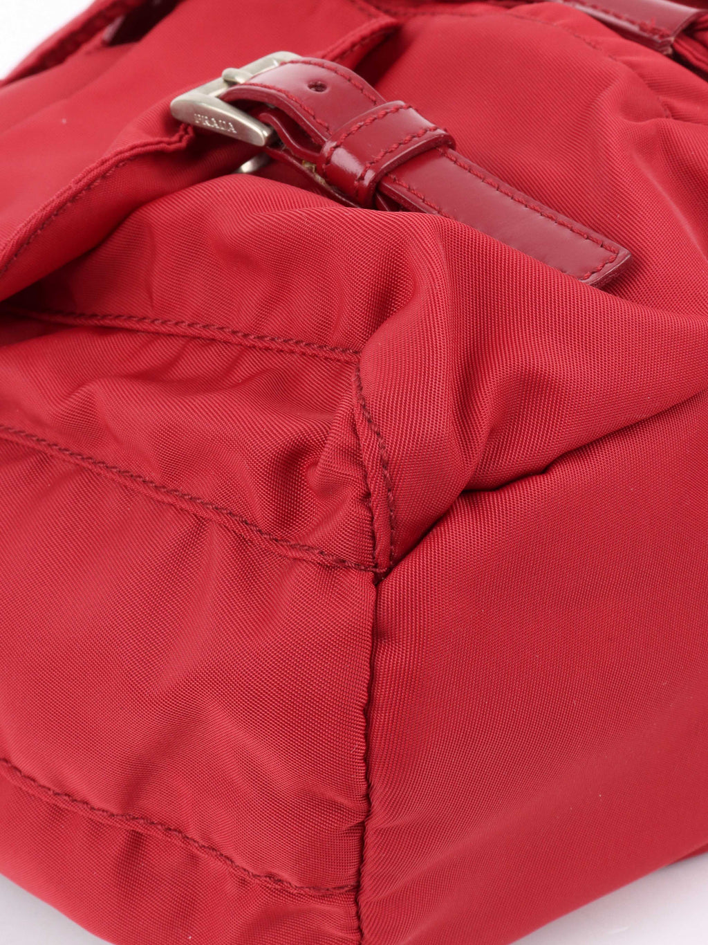 Prada Red Nylon Backpack.