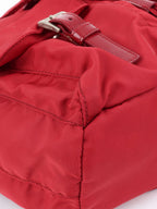 Prada Red Nylon Backpack.