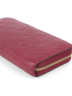 Louis Vuitton Rouge Grenat Monogram Empreinte Zippy Wallet