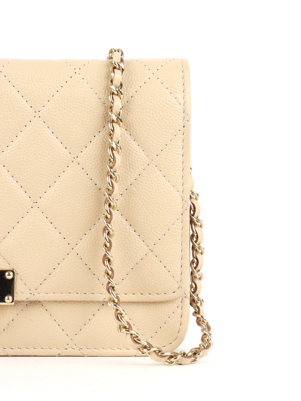 Chanel Beige Double CC Wallet on Chain LGHW
