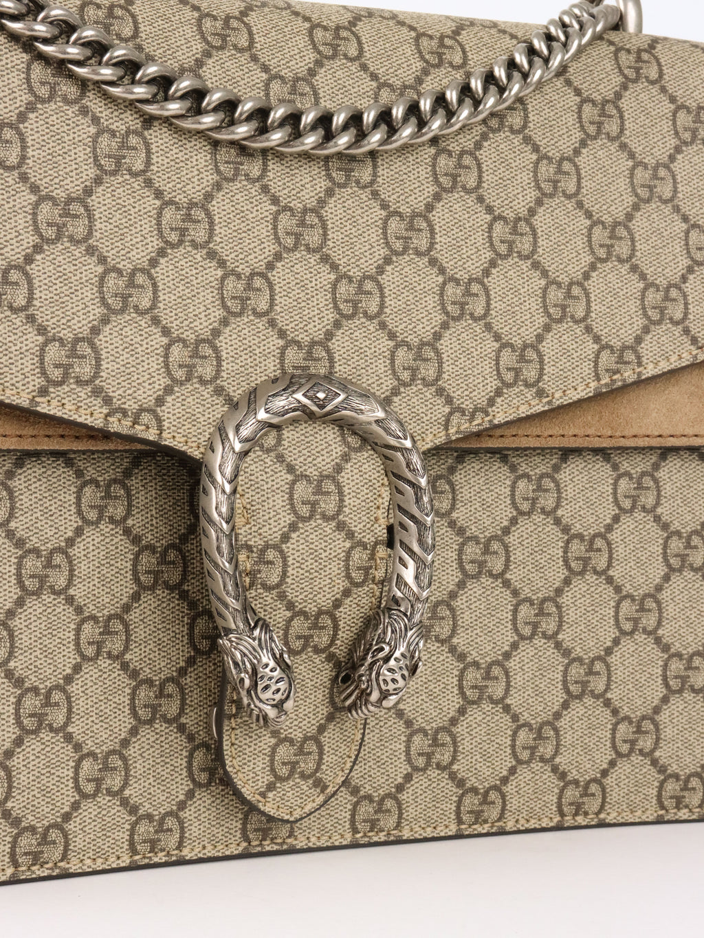 Gucci Ebony Medium GG Supreme Dionysus Shoulder Bag
