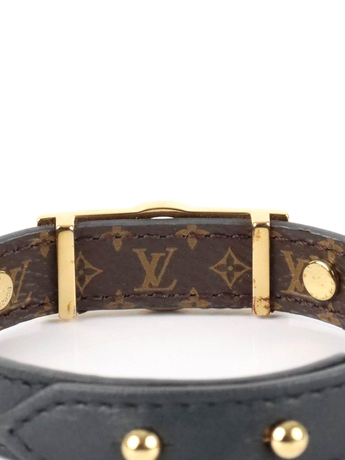 Louis Vuitton Black/Gold Dauphine Bracelet 19