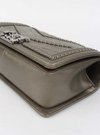 Chanel Medium Chevron Metallic Crumpled Calfskin Boy Bag.