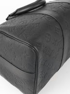 Louis Vuitton Black Monogram Taurillon Keepall Bandoulière 35